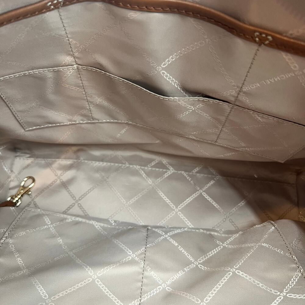 Michael Kors Sinclair Brown Multi Tote & matching Wallet limited edition pink - Picture 6 of 14